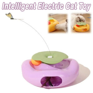 Gifts Portable Intelligent Electric Cat Toy Round Automatic Rotating Cat Toys Pet Accessories Cat Interactive Toy