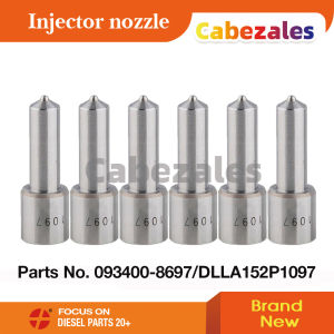 6Pcs Diesel Engine Fuel Nozzle Injector Tip DLLA152P1097 Fuel Rail Injectors Nozzles Tips 093400-8697 for Isuzu 9.9D 14.3D 15.7D 6UZ1 6WF1 6WG1 095000-5510 095000-8980