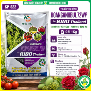 Thuốc Trừ Bệnh HOANGANHBUL 72WP Msp RIDO Thailand – Sạch Bệnh Khỏe Cây Mát Bông Sáng Hạt (Gói 1Kg)