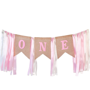 Baby 1st Birthday Party Banners Colorful Wall Hanging Banners Birthday Decoration for Baby First Birthday Party