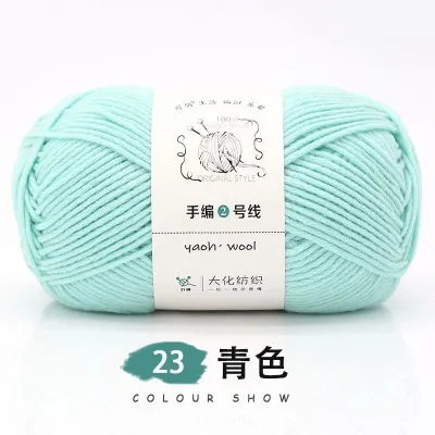 100g High Quality Acrylic fiber Cotton Knitting Milk Cotton Yarn Benang Kait 6ply / 6 strands (40 warna)