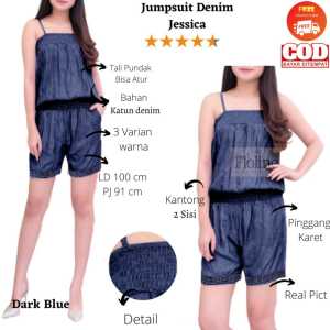 Floline Ols-Jumpsuit Short Denim Jessica