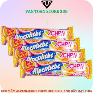 Kẹo mềm ALPENLIEBE 2Chew hương chanh dây hạt chia thỏi 24.5g