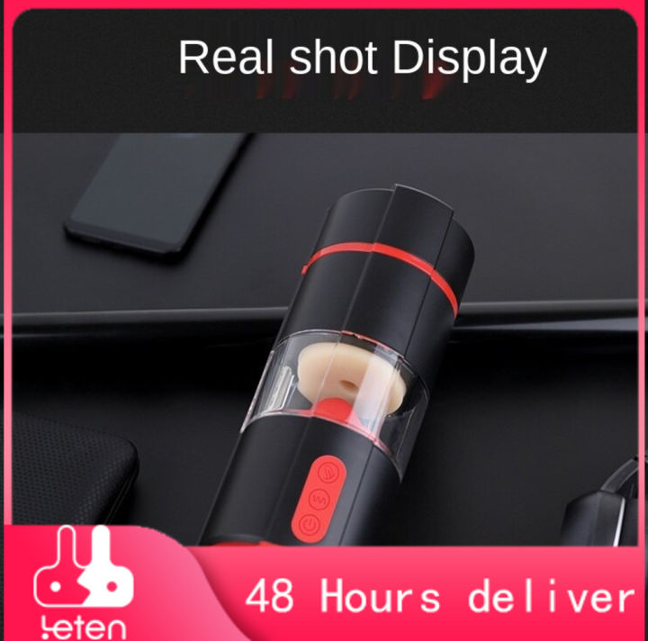 Leten irritation Sex Toy Expansion and contraction Male Masturbator Cup  Masturbation Soft Rubber Artificial Vagina Licking