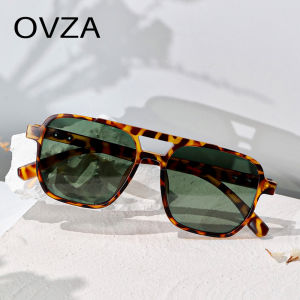 OVZA Rectangle Polarized Man Sunglasses Fashion Anti-UV 2023 Womens Sunglasses Large S1091