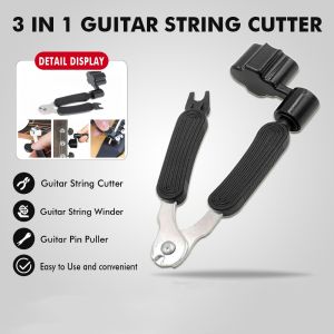 3 in 1 Multifunctional Guitar Tool Guitar String Cutter Puller Guitar String Changing Tool Guitar Accessories