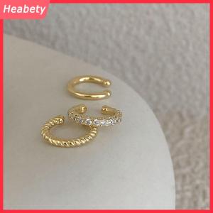 Heabety 3 cái đơn giản vòng bọc Bông tai sụn Tai Clip không có xuyên sụn Bông tai tai tai Cuff