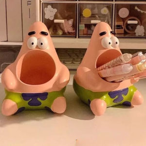 Spongebob Patrick Star ที่ใส่ปากกากล่องเก็บโต๊ะ Kawaii เครื่องเขียนน่ารักแปรงแต่งหน้ากล่องเก็บ