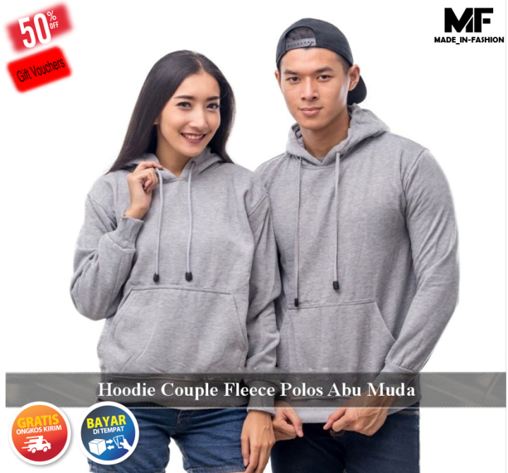 Jaket hoodie couple polos best sale