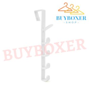 BUYBOXER 1PC Multifunctional Five-section Hook Portable Coat Hook Behind Door Towel Hook Seamless Hook