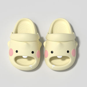 Childrens slippers for girls cute shark design for summer indoor bathing EVA Non-slip sandals for children with straps and perforated design