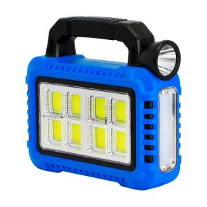 2023 New Outdoor Solar&USB Charging Camping Light LED COB Portable Flashlight 4 Modes Lighting Lantern Waterproof Solar Work Light