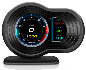 EKLEVA F9 Auto Head-Up Display OBD2+GPS Smart Car HUD Gauge Digital Odometer Security Alarm Water&Oil temp RPM