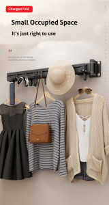 Balcony drying rack push-pull folding rotating black space aluminium clothes coat rack indoor window outsIde clothes rod(READY STOCK MALAYSIA)