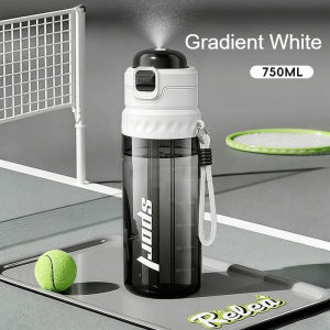 Termaya Large Capacity Dual-Use Water Bottle with Spray Outdoor Sports Portable Straw Cup Bpa Free Cycling Cooling