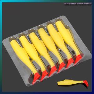 Snowdreamer 6ชิ้น TPR อ่อนล่อ8เซนติเมตรยางเหยื่อตกปลา SHAD ว่ายน้ำเหยื่อซิลิโคนใหม่