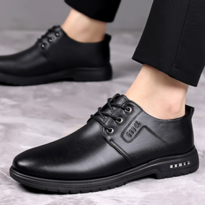 GRAEAE Leather Shoes For Mens Business Formal Wear Pointed British Breathable Mens Shoes