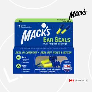 Macks Ear Seals Dual Purpose Earplugs | Silicone Ear Plugs Cover Anti Noise Safety For Shooting Swimming Penutup Telinga Kalis Bunyi Bising Air 降噪耳塞