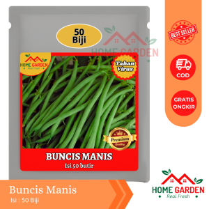 Benih Bibit Buncis Manis 50 Biji Untuk Dataran rendah  Tahan Penyakit