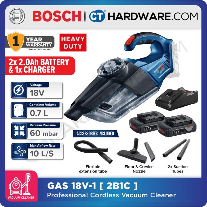 BOSCH GAS 18V 1 Professional Cordless Vacuum Cleaner