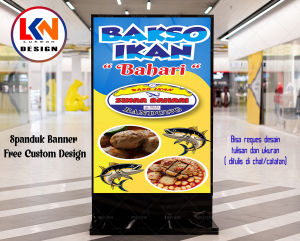cetak spanduk banner BAKSO IKAN BAHARI NEW B