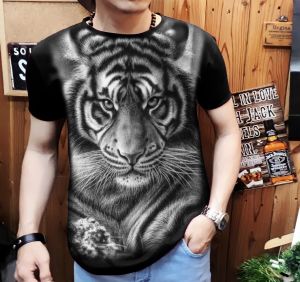 Baju Laki Laki / Kaos Distro Dewasa Motif thailand full gambar Macan FullPrint
