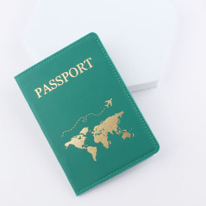 Sarung Sampul Cover Passport Travel Character Kulit Premium Motif World Map