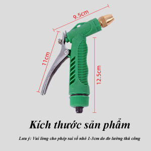 Vòi Xịt Tăng Áp Lực Nước Bằng Nhựa Màu Xanh Đầu Vòi Kim Loại Súng Phun Nước Rửa Xe Áp Suất Cao Xoay 360 Độ Đa Chức Năng