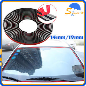 200cm Karet Kaca Mobil Universal Strip Segel Karet Mobil 14mm/19mm Karet List Kaca Mobil Debu Suara Noise Reduction