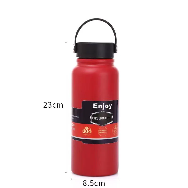 Enjoy Stainless Steel Vacuum Flask Travel Mug Bottle Tumbler w/ Handle  500ml/800ml/1200ml