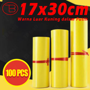 Fumu  Plastik Packing Polymailer PE Kuning 17x30cm isi 100pcs Lem perekat Tebal Murah