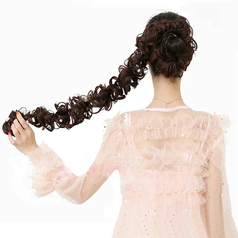 Synthetic Short Curly Chignon Hair Bun Elastic Rubber Band