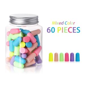 60pcs Anti-noise Earplugs Super Reduction Soundproof Soft Sleep Earplugs For Study Sleep Travel