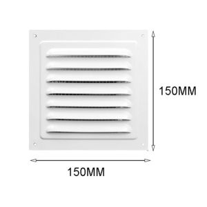 GOLDVAULT Aluminum Alloy Air Vent Grille Air System Net Cover Screen Heating Cooling Vents Plate Window Square Vent Metal Louver Vent 100/150/200/250/300/400mm Ventilation Cover