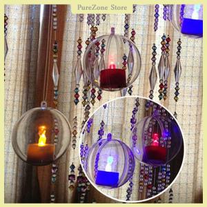 [PureZone] Transparent Open Plastic Christmas Decor Ball Bauble Ornament Gift Present Box