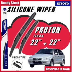 KITOYO Premium Nano Silicone Car Wiper Windshied For Proton Tiara Wiper Kereta Bundle pengelap kereta 雨刮 22 Inch + 22 Inch Hujan 下雨