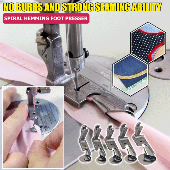 Hemming presser foot flat lathe industrial sewing tool curved hem ...