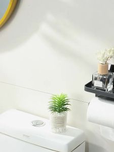 SXH Bathroom tissue shelf wall-mounted tissue holder no-drill toilet paper holder for home use