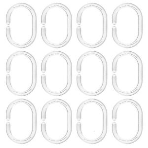 Multipurpose C Shape Bath Curtain Rings Plastic Construction HassleFree Setups Curtain Hook For Window And Showers