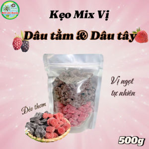 500G_KẸO DÂU MIX HAI VỊ/DÂU TẰM VÀ DÂU TÂY