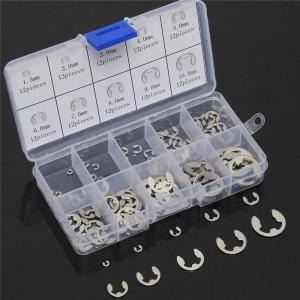 E-Clip Washer Set 120PCS External Assortment Retaining Ring - Cincin Pengunci Stainless Steel Snap Circlip Shaft Fastener