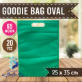 (20 PCS) Tas Spunbond Goodie Bag Oval 25x35 cm / Tas Souvenir Tebal / Tas Kain Polos BISA DISABLON. 