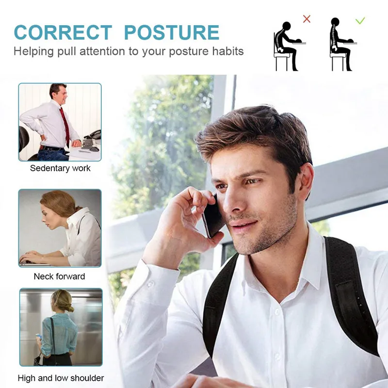 EDM 【Fast Delivery】Adjustable Back Posture Corrector Support