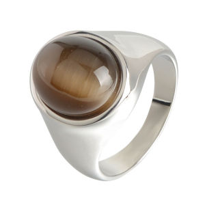 New Men Women Titanium Steel Cat Eye Tiger Eye Ruby emerald Ring Oval Artificial Gemstone Stainless Steel Ring Burst