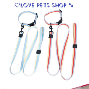 Bộ dây dắt Chó kèm vòng cổ bằng vải canvas chắc chắn dây dài 1.5m - Love Pets Shop
