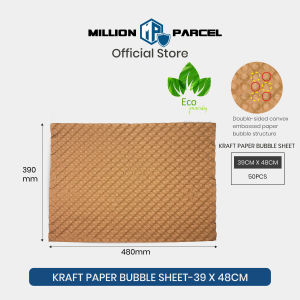 MillionParcel Kraft Paper Bubble Sheet | Air Bubble Packaging Materials | Honeycomb Paper | Gift Wrapping Paper | Eco-Friendly Packing Paper