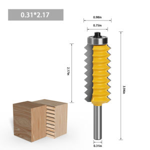 8mm Shank Finger Joint Glue Milling Cutter Raised Panel V Joint Router Bits Tools For Wood Tenon Woodwork Cutters Cone Tenoning Bit