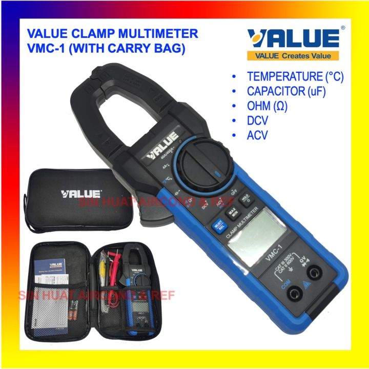 VALUE DIGITAL CLAMP METER MULTIMETER AMPERE METER VCM-1 CAPACITOR