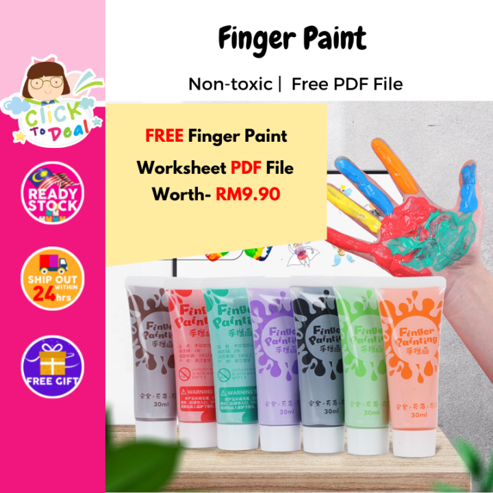 Finger Paint DIY Creative For Kids Children 20ml / 30ml x 6 / 12 Colors