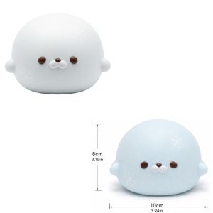 ECILY🔥1/2/3pcs🔥Super Wet Soft Seal Squishy Toy 8cm Slow Rebound Stress Relief Fidgets Mochi Decompression Squeeze Doll Anti Anxiety Gift For Kids Adults